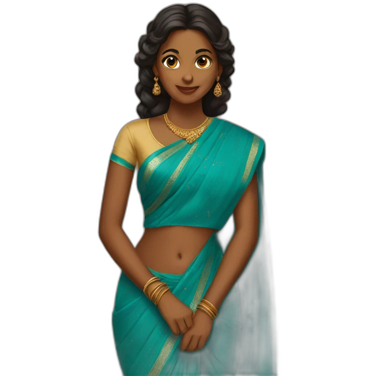 brown girl sari emoji