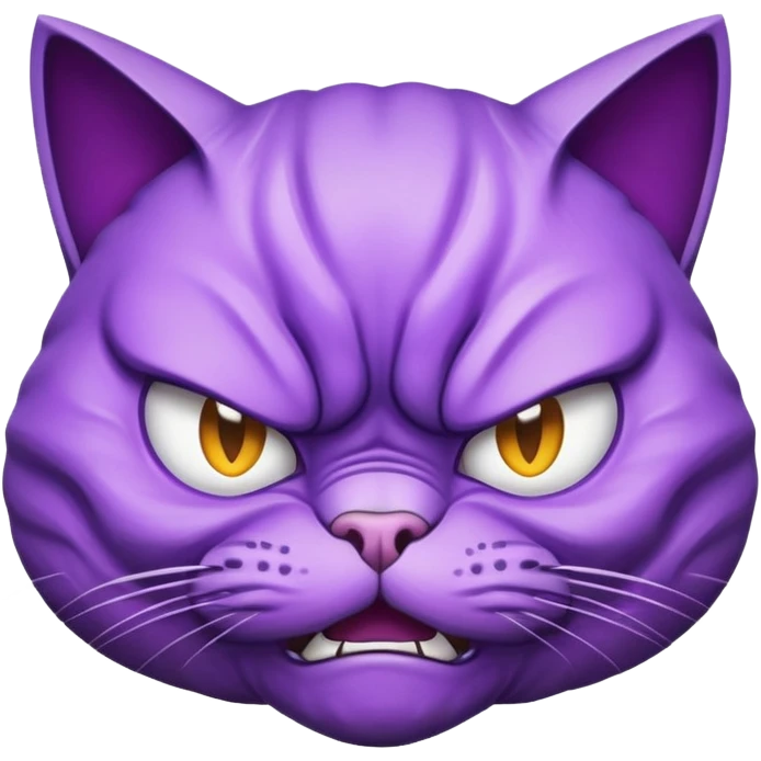 Angry purple emoji cat face emoji