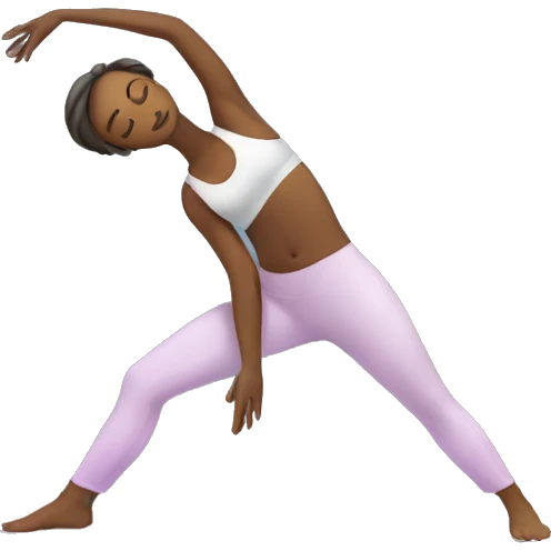 Female doing Yoga emoji
