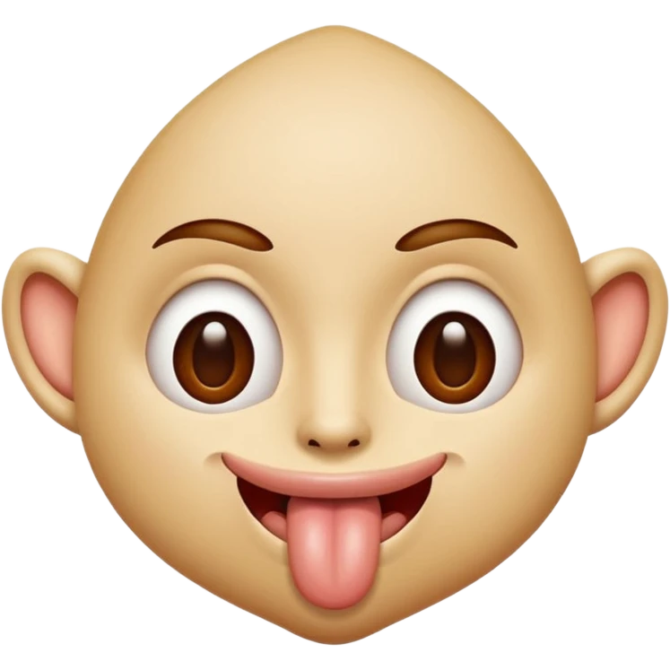tête qui tire la langue sur le côté avec la bouche de côté et faisant des amandes avec ses yeux emoji