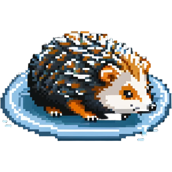 hedgehog floating on water emoji