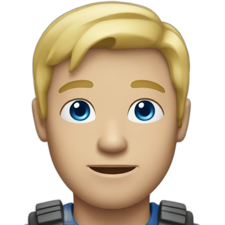 A man with blonde hair and blue eyes emoji