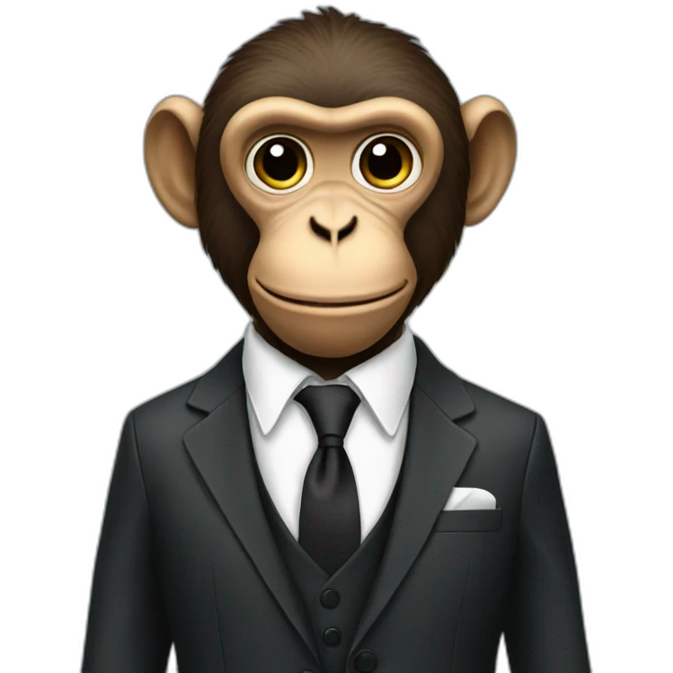 monkey in a suit emoji