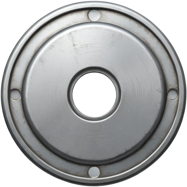 round metal survey marker disk. emoji