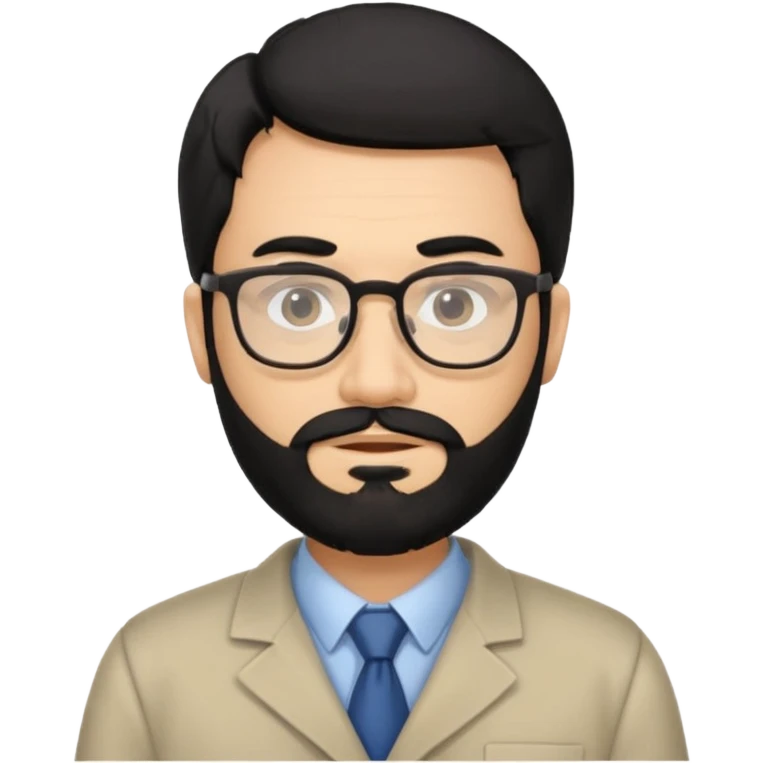 Professor in the la casa de papel TV show, with black hair and beard emoji