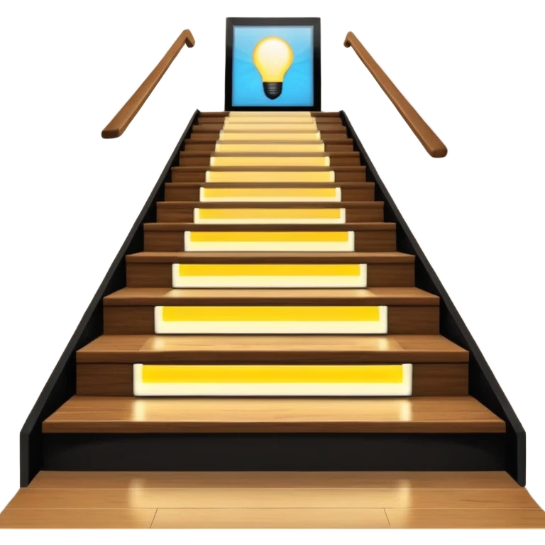 Lights up stairs 1 at floor emoji