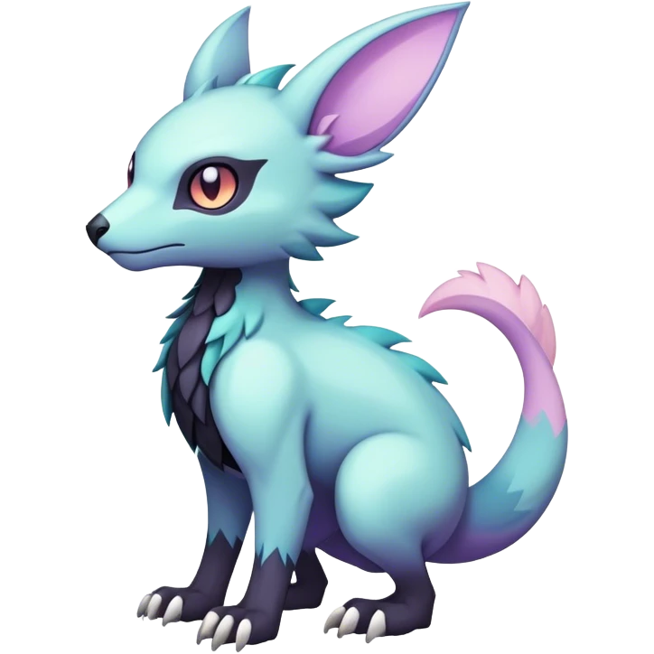 cool colorful dark pastel edgy fantasy animal hybrid Fakemon full body emoji