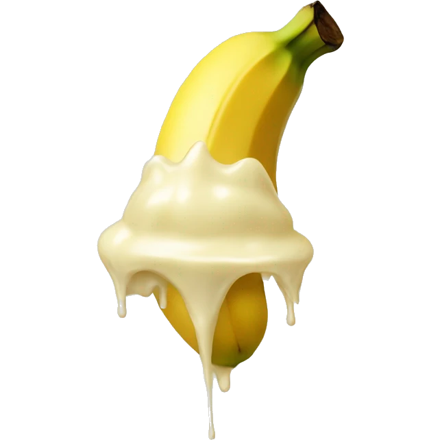 cream dripping from banana emoji