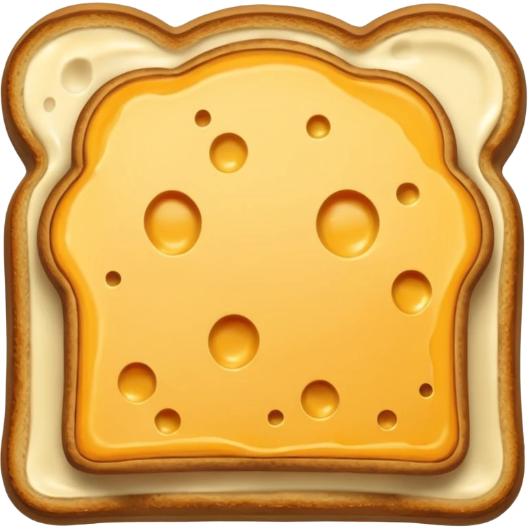 🍞🧀🍞 Closed cheese toast without a face emoji