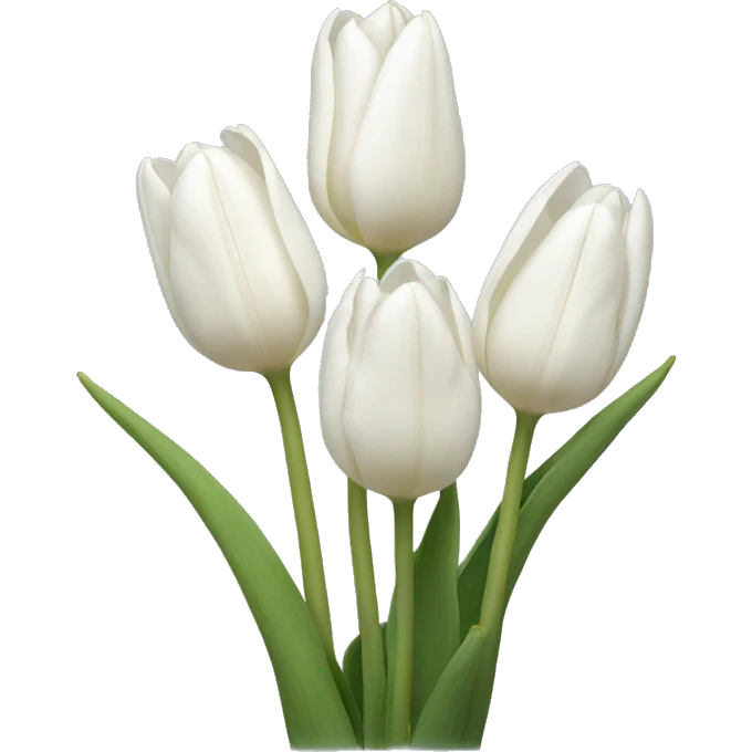 White tulips  emoji