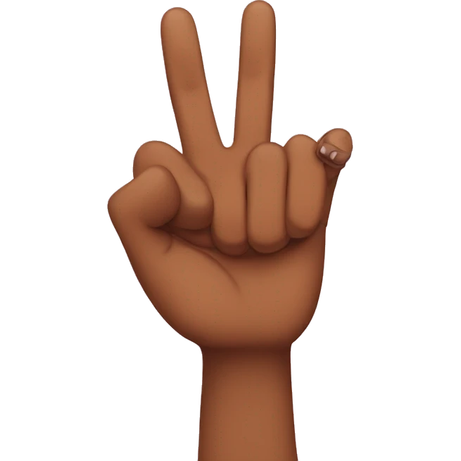 🤚🏽emoji with the 4 finger in half  emoji