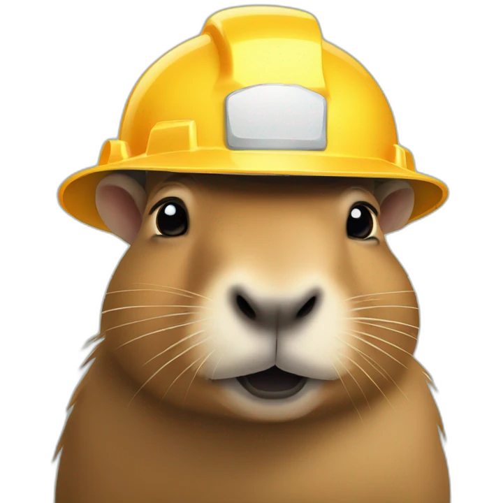 capybara in a hard hat emoji