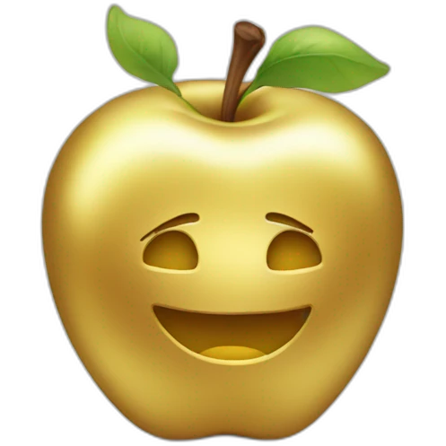 gold apple emoji