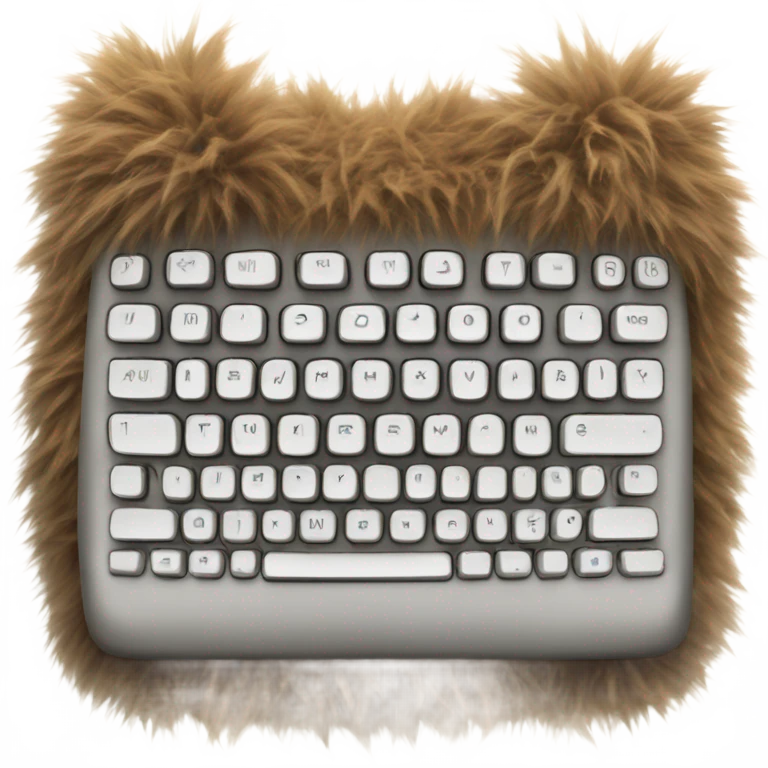 Keyboard with hairy legs emoji