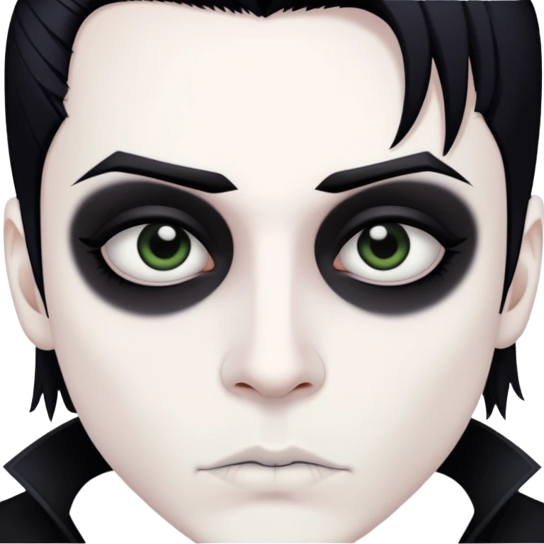 Goth guy with goth make up emoji