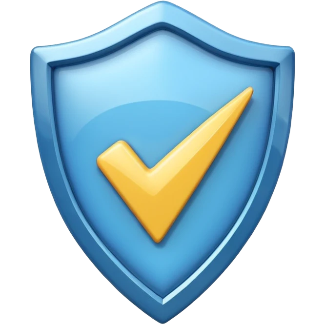 verified badge emoji, checkmark in a shield emoji