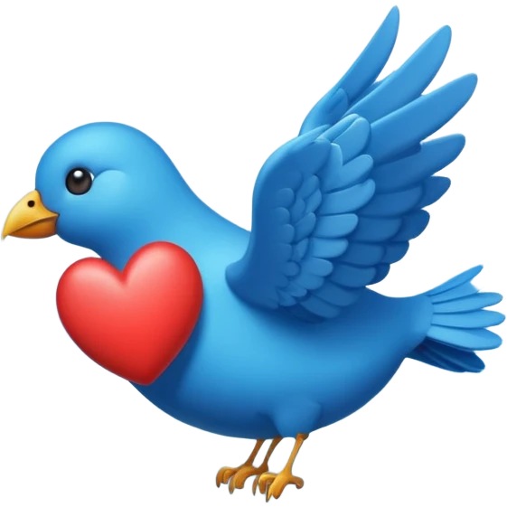 bird sky heart emoji