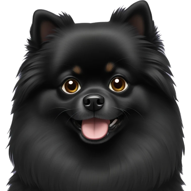 Black Pomeranian emoji