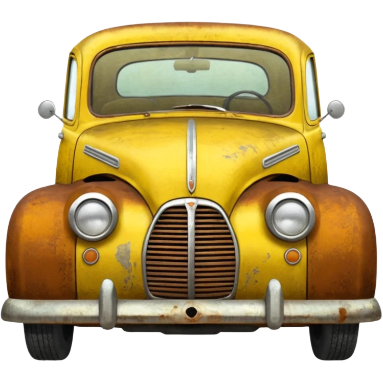 yellow old car emoji