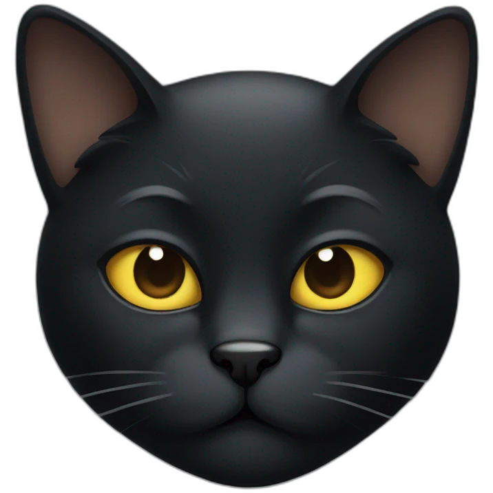 black cat face disgusted emoji