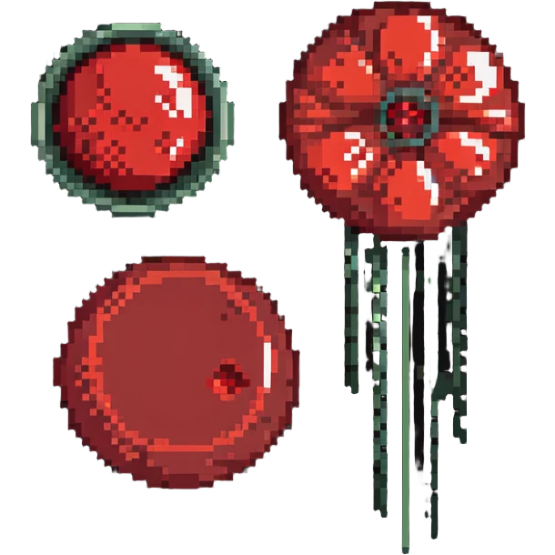 Side by side comparison of anemic pale blood cell and healthy red blood cell emoji