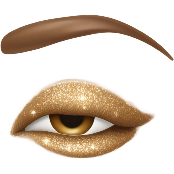 Sparkly glossy beige crescent emoji