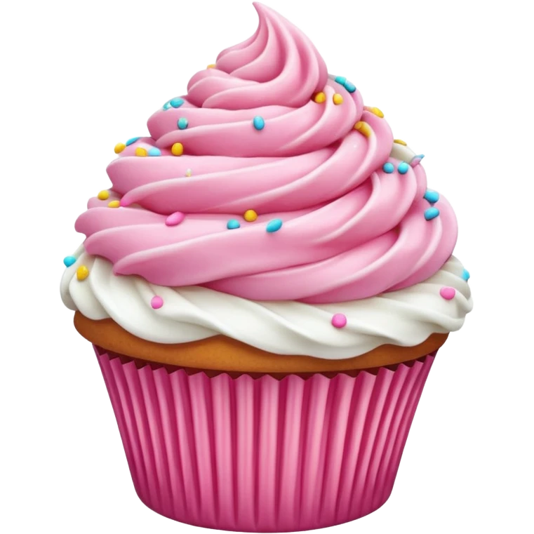 Cupcake with pink icing emoji