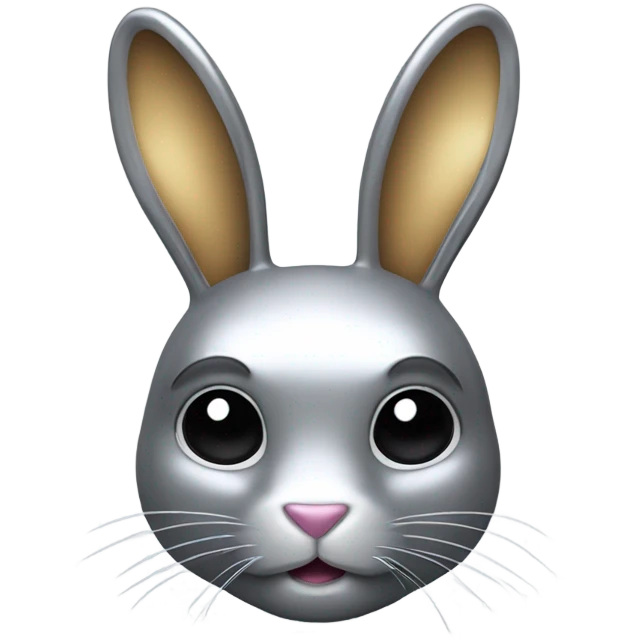 Metal rabbit emoji