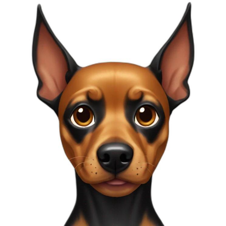 caramel-color-pinscher-dog-using-batman-mask emoji