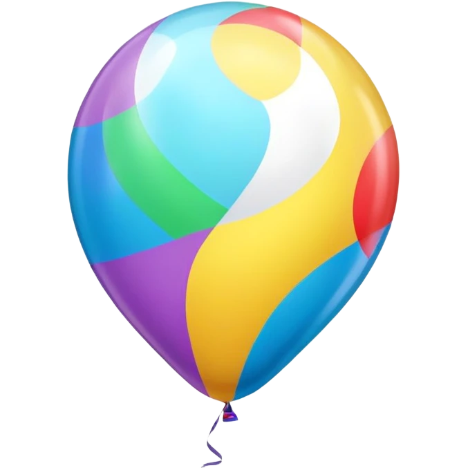 Colorful balloon (balão colorido) emoji