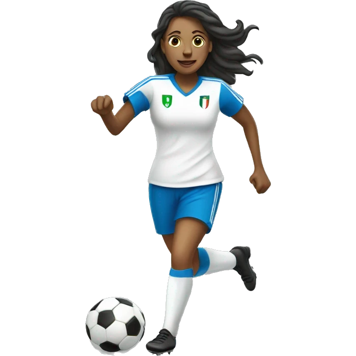 An Italian woman playing soccer emoji