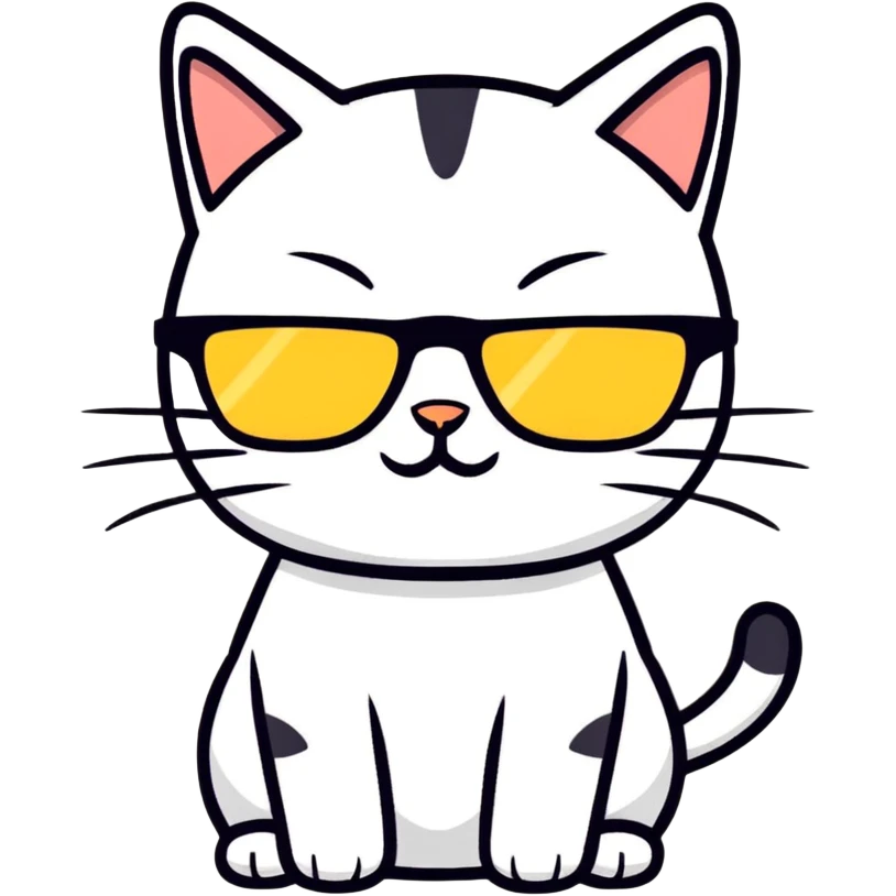 Cat with sunglasses emoji