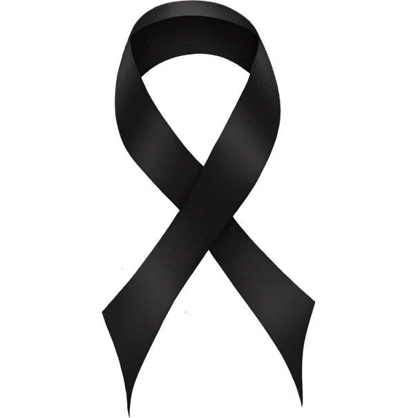 black ribbon emoji