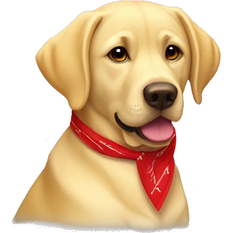 Yellow lab with a red bandanna  emoji