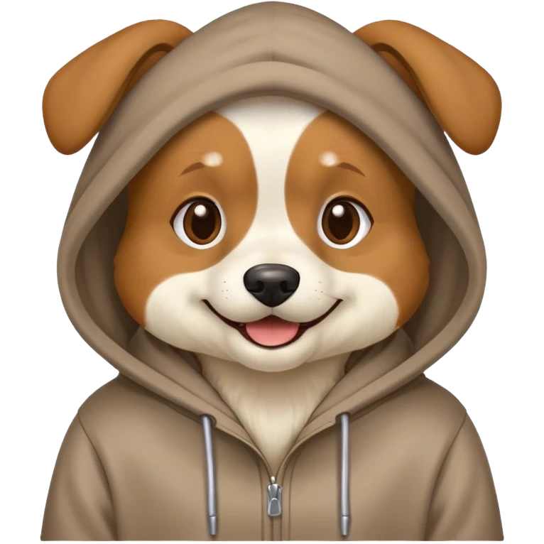 dog wearing hoodie emoji