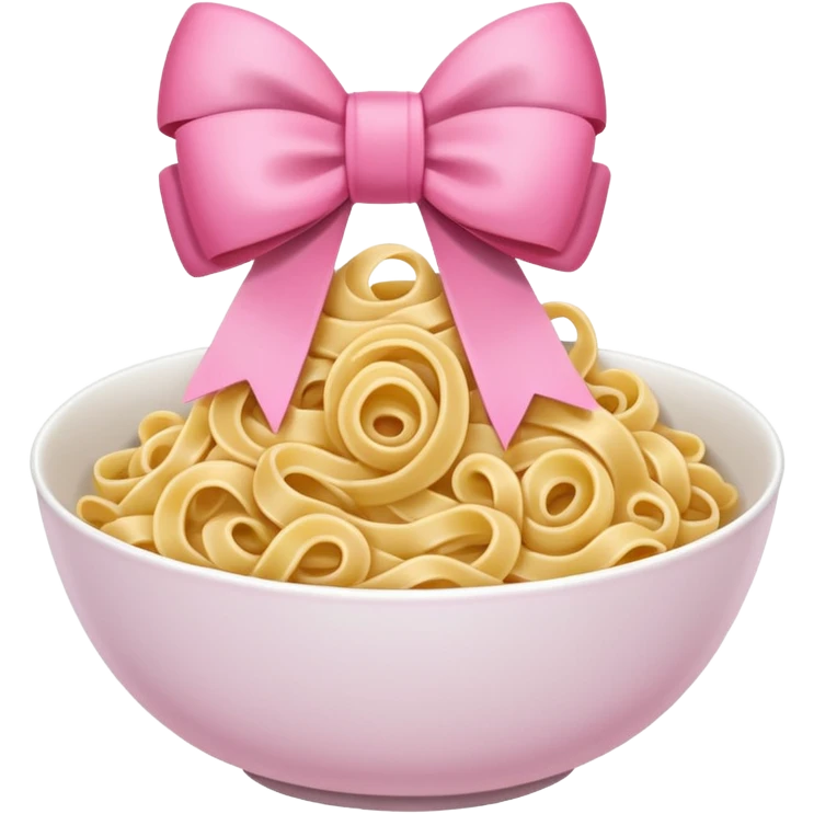 noodles with pink bow emoji