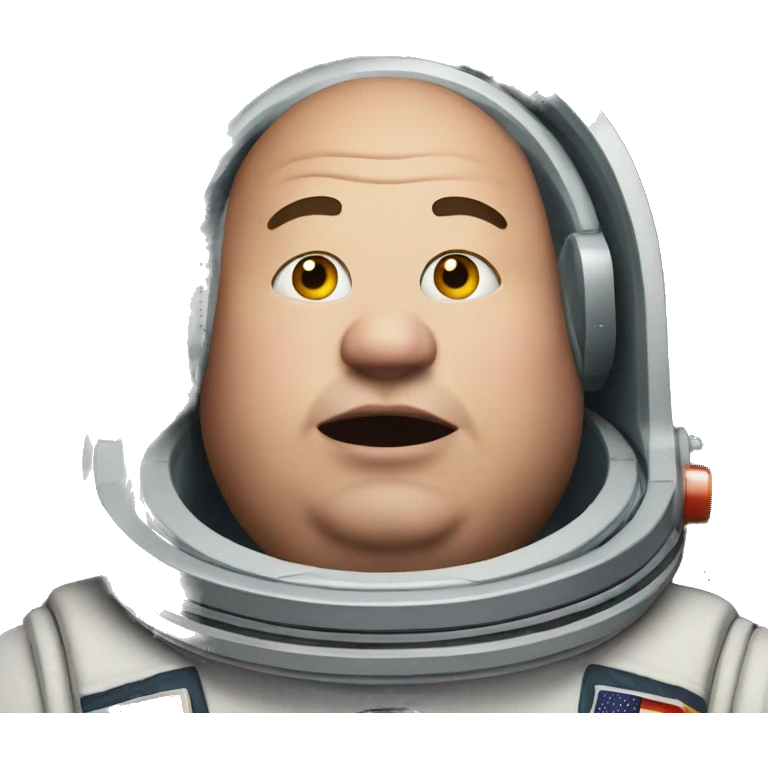 Fat man in space emoji