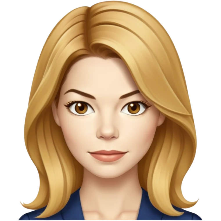 Michelle Monaghan with honey blonde hair, female actress portrait emoji