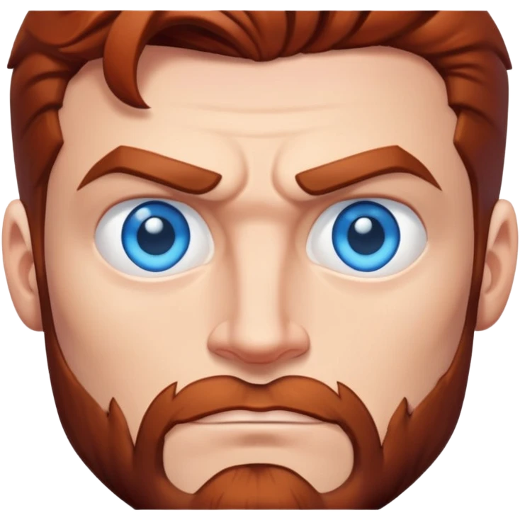 Adult size Superman Blue Eyes Scruffy Redish Brownish Beard Muscle emoji