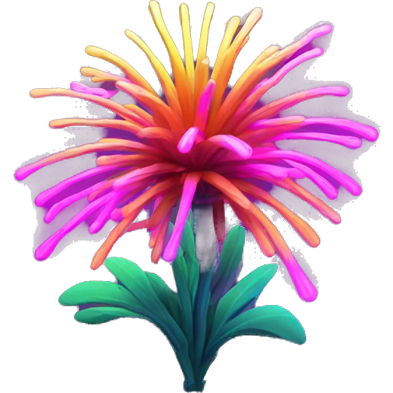 Neon Botanical Burst emoji