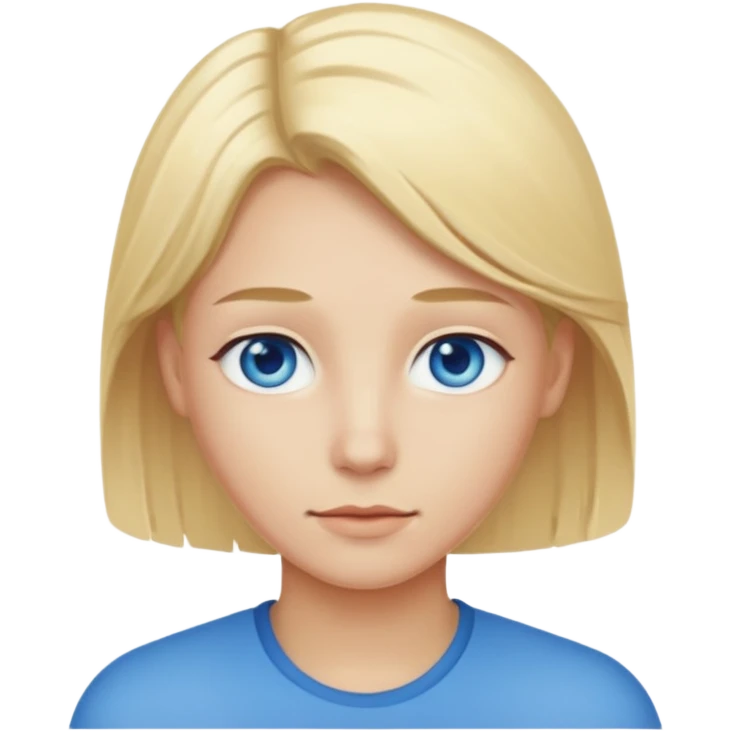 Blonde hair blue eyes emoji  emoji