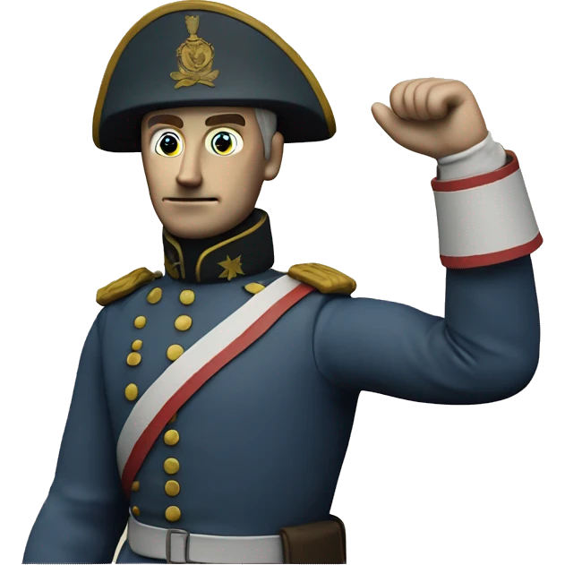 soldier in the Crimean War with a plaster cast on his arm emoji
