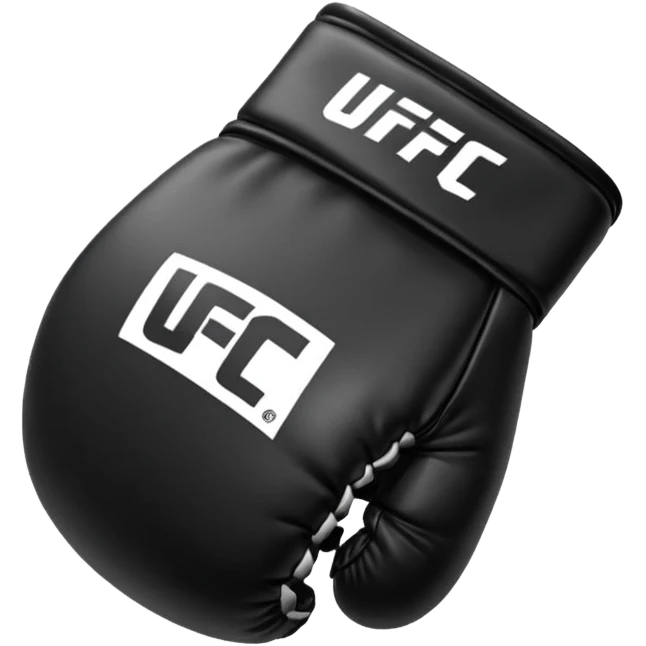 Black and white UFC Glove emoji