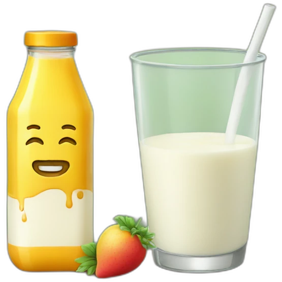 juice next to milk emoji