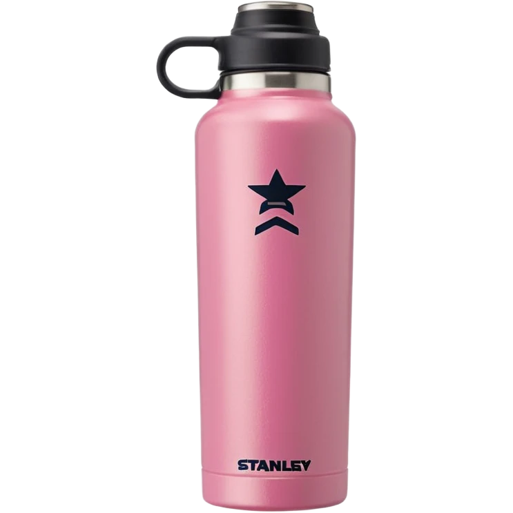 pink stanley water bottle 40 oz tumbler emoji