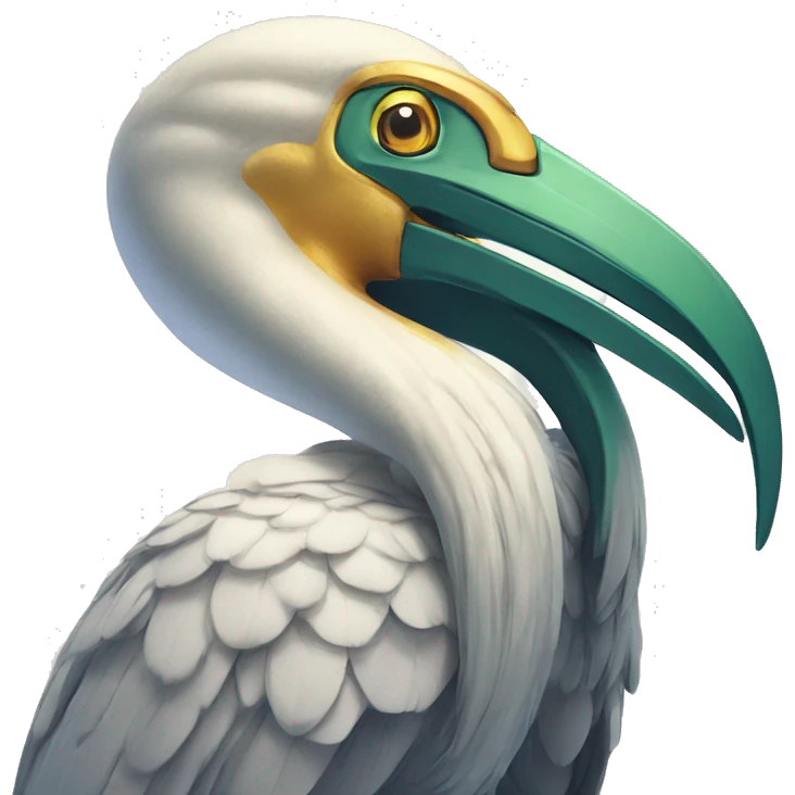 thoth egyptian god ibis head thinking emoji