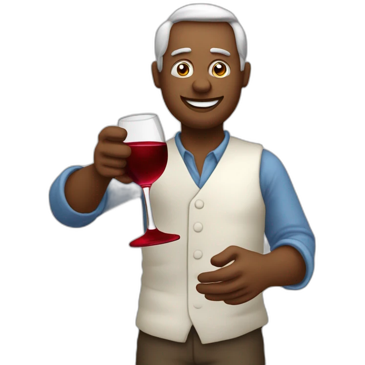 Estátua da páscoa tomando vinho emoji