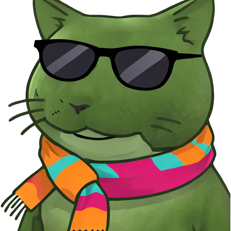 Cat with sunglasses emoji