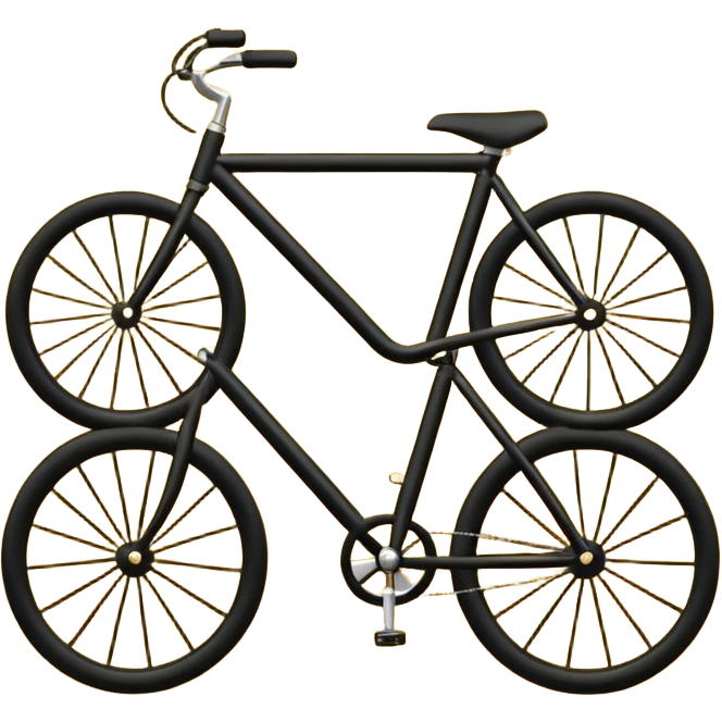 Create a Telugu Desam Party (TDP) flag emoji: bright solid yellow background, simple black bicycle icon in the center. Flat emoji style, bold colors, clean edges, no text, no gradients, no shadows. Square 1:1 ratio, transparent background, minimal and clear like a system emoji. emoji