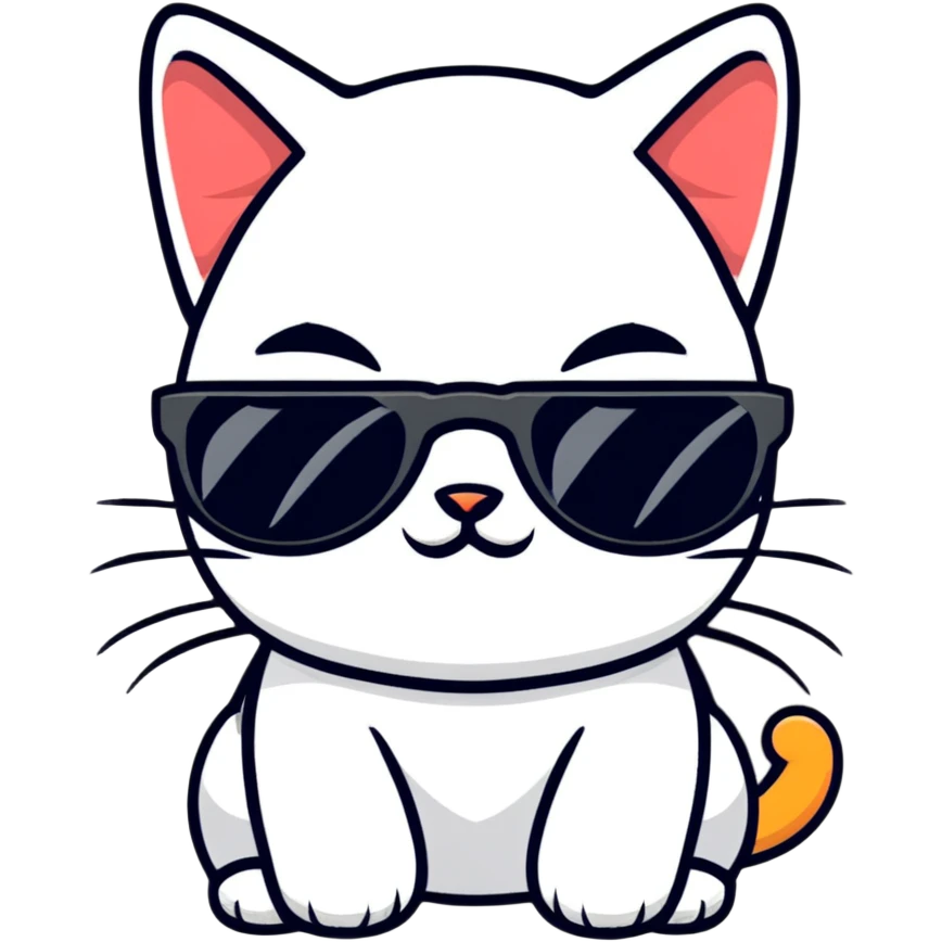 Cat with sunglasses emoji